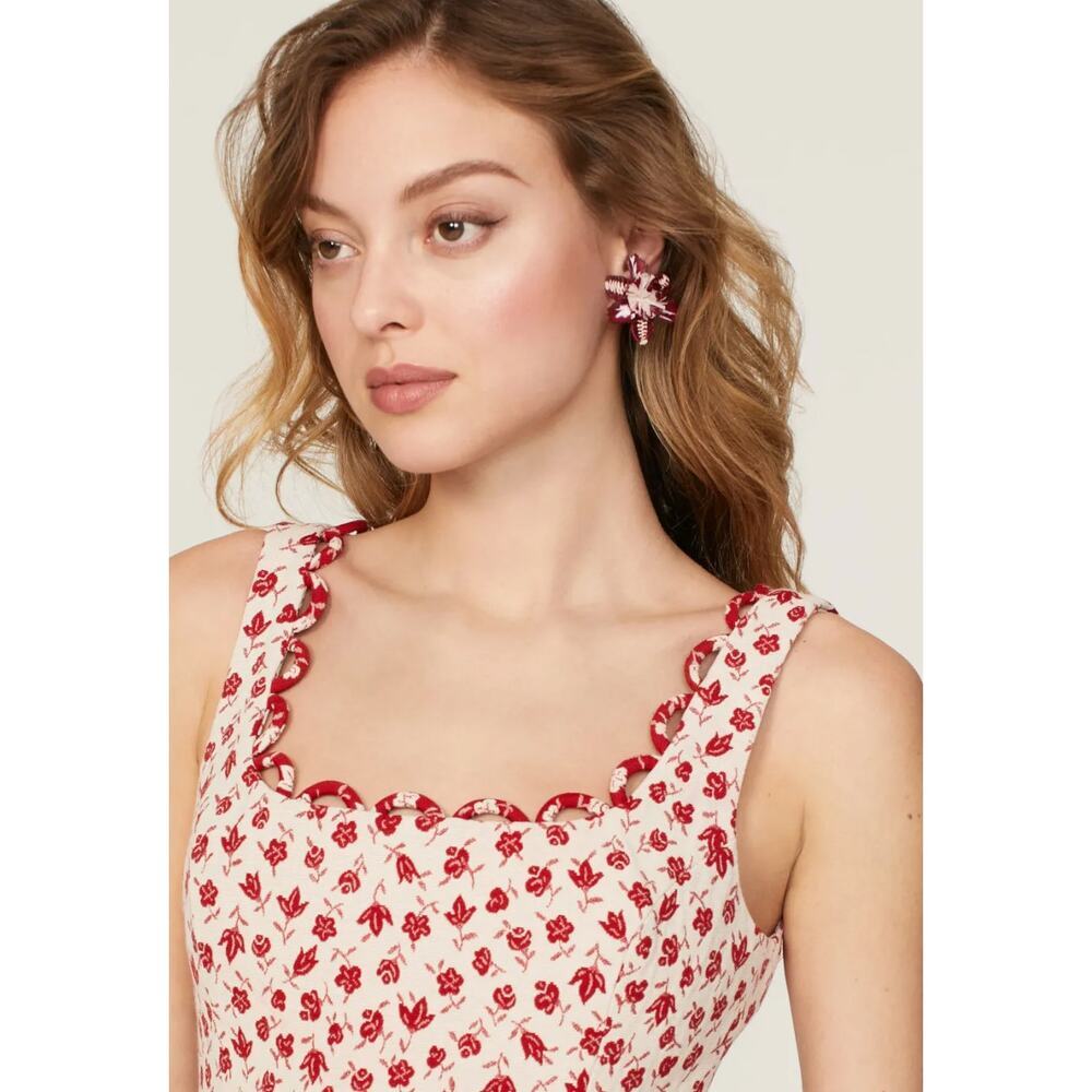 Oscar de la Renta Tropical Flower Earrings